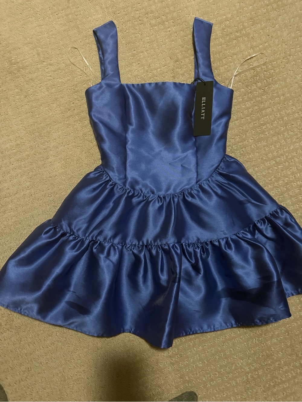 Elliatt Satin Mini Dress in Royal Blue